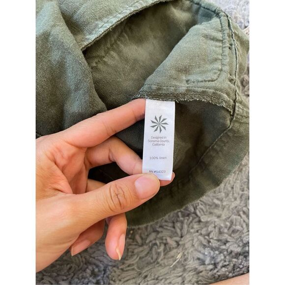 Athleta 100% linen utility safari vest size xs - Picture 8 of 8